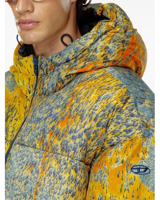DIESEL Yellow W-Bogaert Padded Jacket for men