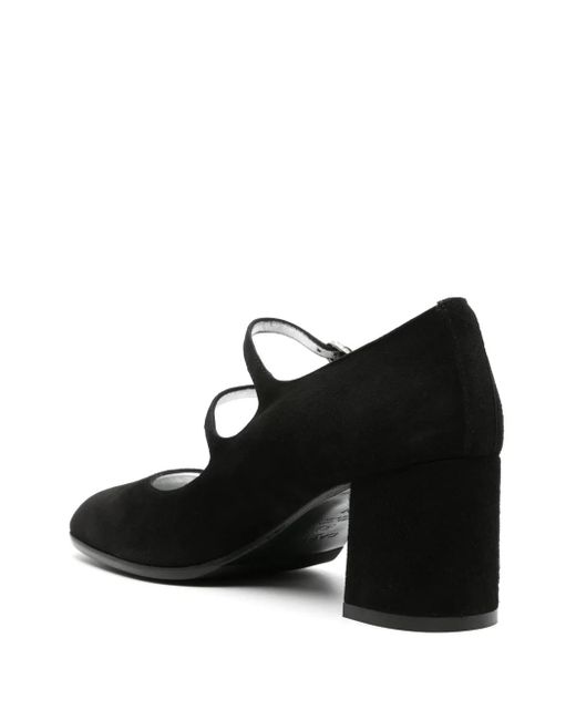 CAREL PARIS Black Alice 60Mm Crystal-Buckle Suede Pumps