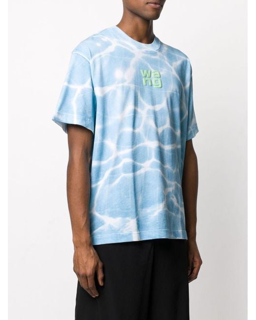 Alexander Wang Cotton Pool Print Branded T Shirt In Blue For Men Lyst