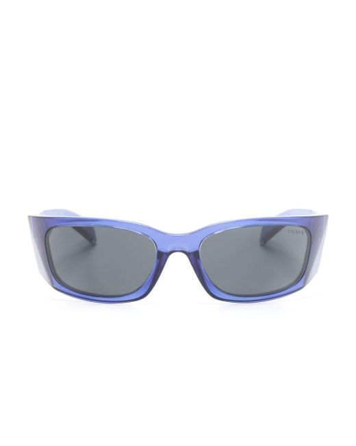 Prada Blue Rectangle-frame Sunglasses for men