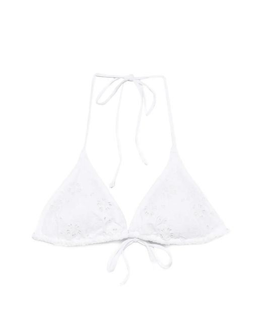 Mc2 Saint Barth White Leah Bikini Top