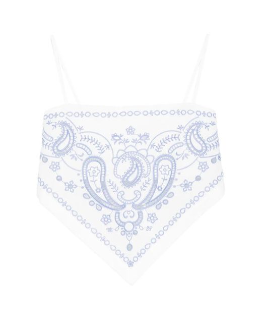 Top Con Lazo Self-Portrait de color White