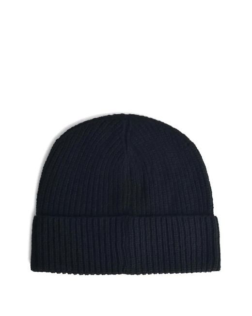 Seven Gauge Blue Ribbed Turn-Up Beanie