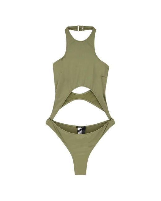 VENUJA Green Cut-Out Halterneck Swimsuit