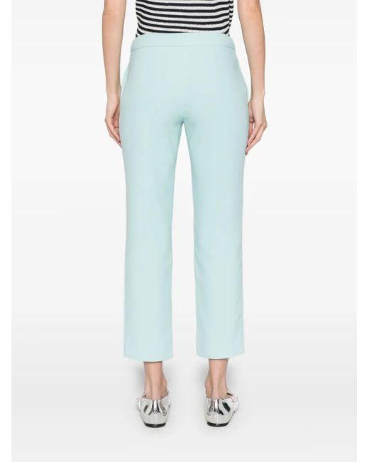 Twinset Blue Crêpe Cigarette Trousers