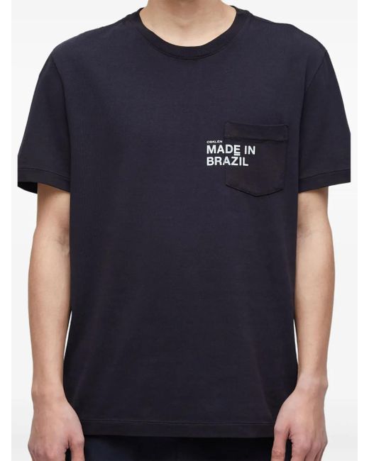 Osklen T-Shirt Met Grafische Print En Zak in het Blue voor heren