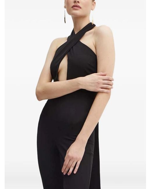 Patrizia Pepe Black Crossover Open Jumpsuit