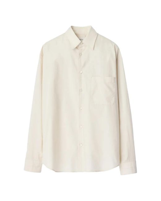 Lemaire White Washed Chest-Pocket Shirt for men