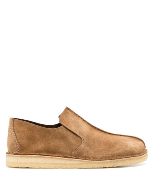 Clarks Brown Desert Mosier Suede Loafers for men