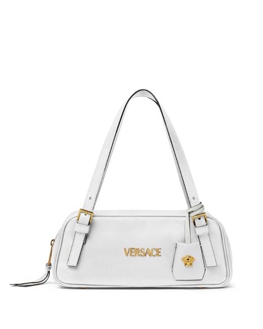 Versace White Tag Nappa Bowling Bag