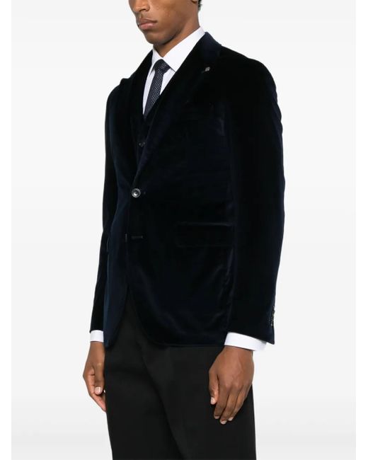 Tagliatore Black Pocket Blazer for men