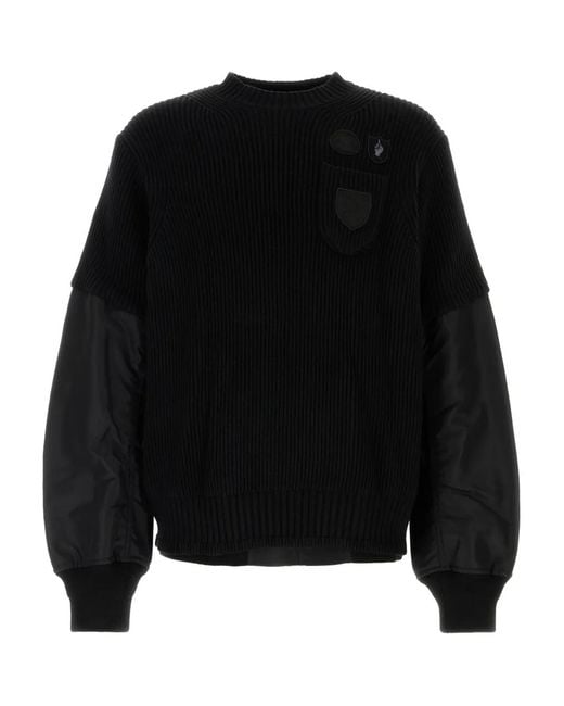 Sacai Gonz Pullover mit Patches in Black für Herren