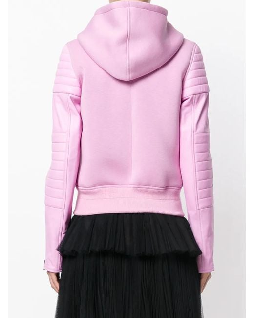 Givenchy Pink Zipped Hooded Jacket