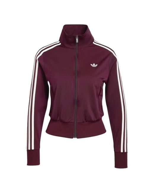 Adidas Purple Side-Stripe Track Jacket