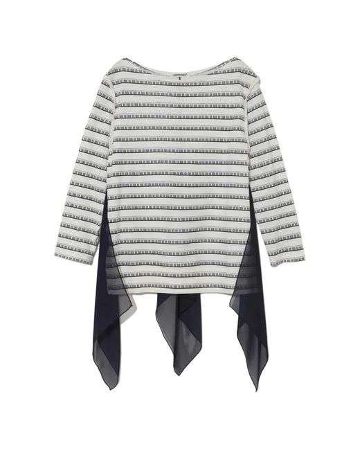 Top Con Panel Drapeado Undercover de color Gray