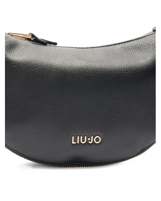Liu Jo Gray Logo-Lettering Shoulder Bag