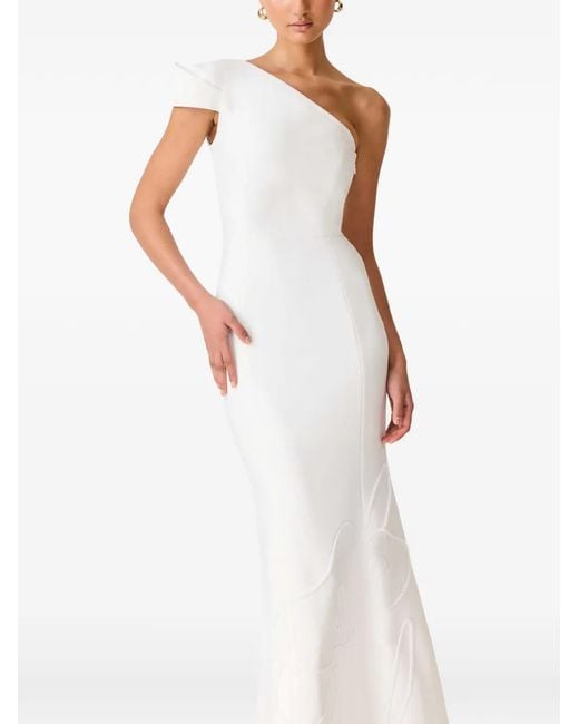 Elliatt White Opline Floral-Embroidered Maxi Dress