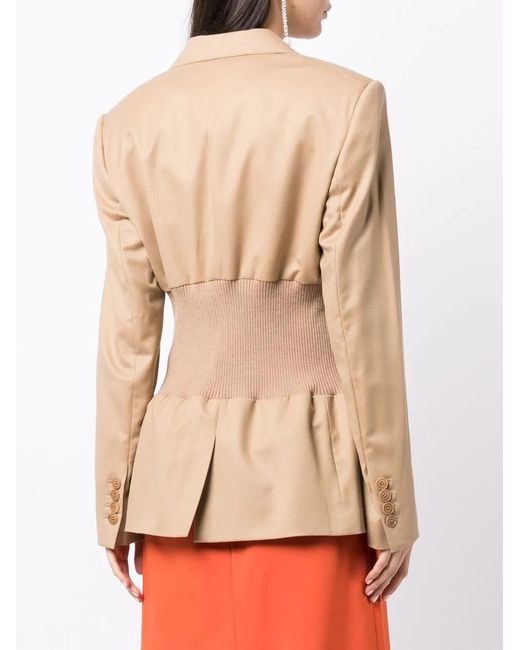 Stella McCartney Natural Banded Single-Breasted Blazer