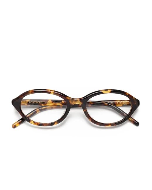 Retrosuperfuture Brown Numero 145 Brille Mit Ovalem Gestell