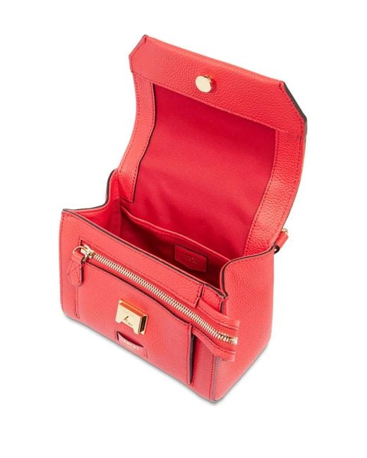 Lancel Red Mini Sac À Bandoulière En Cuir