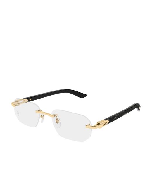Cartier Metallic Rimless Glasses
