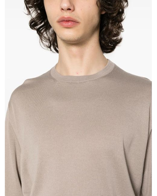 Lardini Gray Cotton Knitted Jumper for men