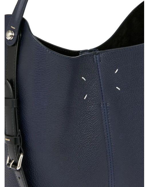 Maison Margiela Blue Dress-Age Hobo Tote Bag mit zwei Riemen