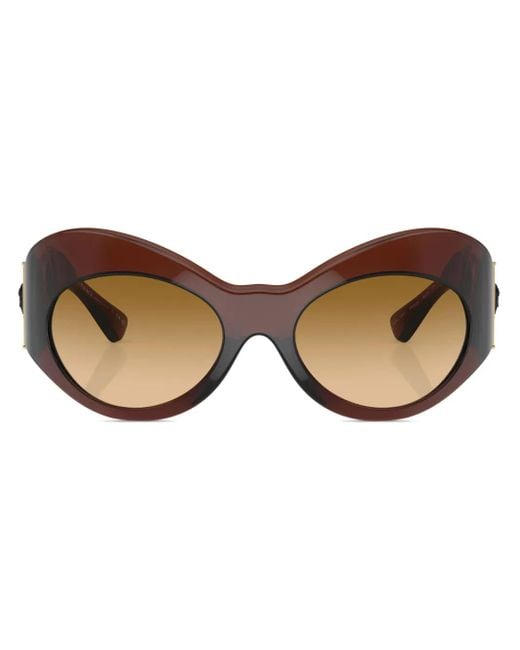 Lunettes De Soleil À Monture Oversize Versace en coloris Brown