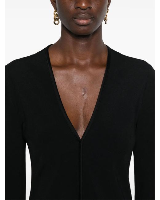 Robe À Manches Longues En Satin Envers 12875Mydress Forte Forte en coloris Black