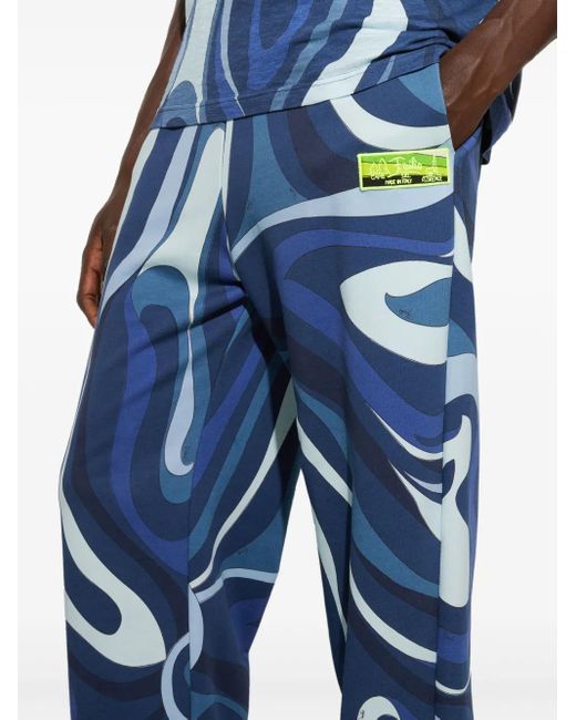 メンズ Emilio Pucci Marmo トラックパンツ Blue