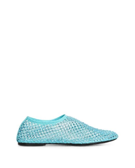 strategia shoes Blue Bijoux Crystal-Embellished Ballet Flats