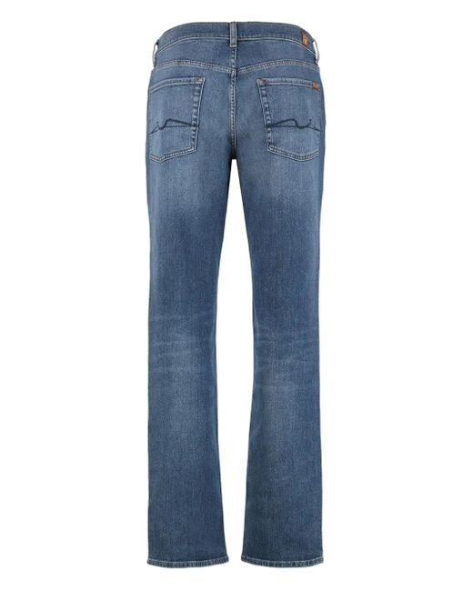 7 For All Mankind Blue Five-Pocket Jeans for men