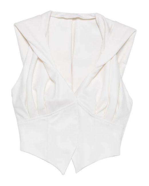 Vestiaire d'un Oiseau Libre Korsettop Met Capuchon in het White
