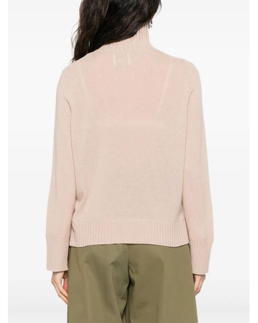 Allude タートルネック カシミアセーター Natural