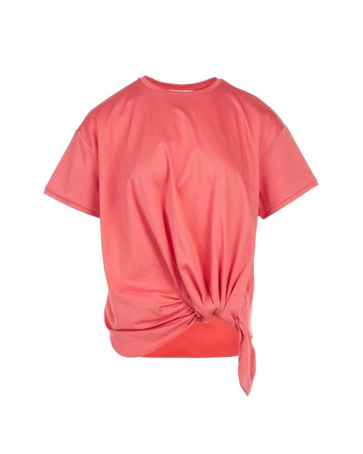Club21 Pink Joanna Knot-Detail T-Shirt