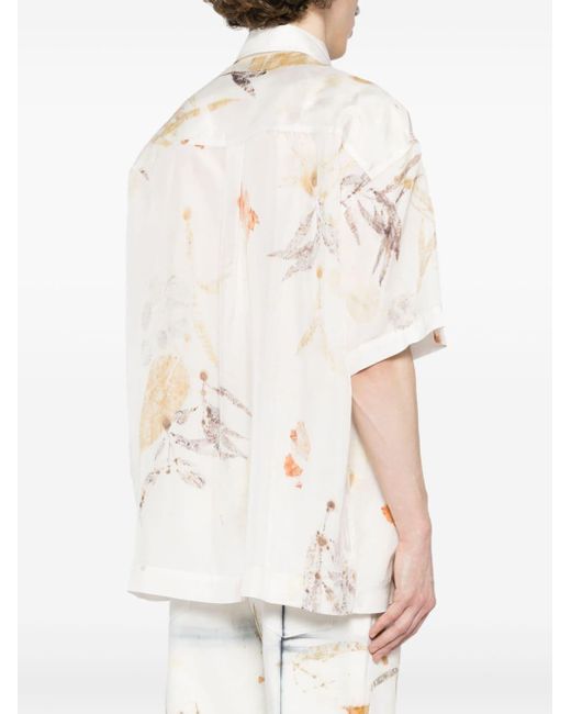 Camicia con stampa di Feng Chen Wang in White da Uomo