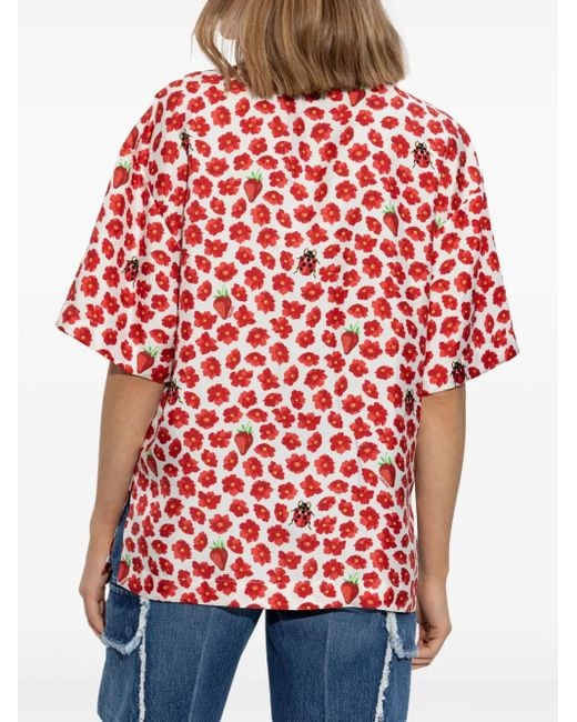 Versace Red Silk Shirt