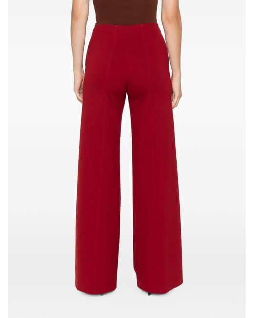 Liviana Conti Red Zip-Fastening Trousers