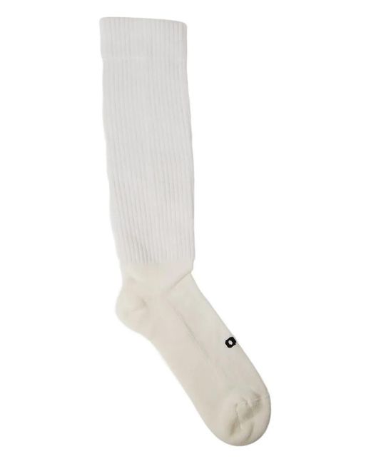 Rick Owens White Logo-Print Socks for men