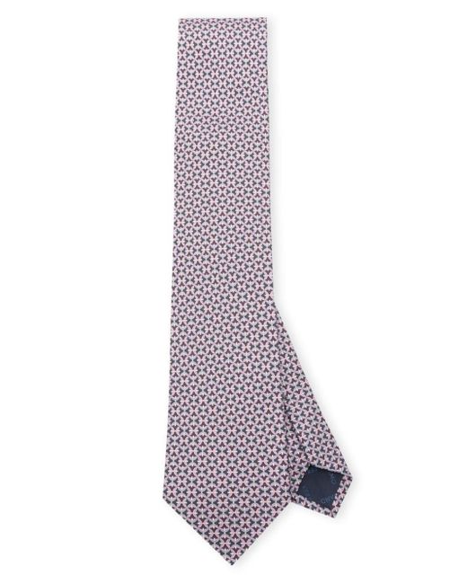 Ferragamo Purple Silk-jacquard Tie for men