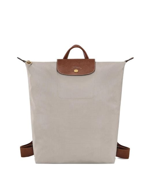 Longchamp Brown Medium Le Pliage Orignial Front-Flap Backpack