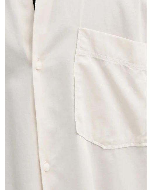 Won Hundred White Pocket Button Shirt for men