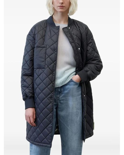 Marc O' Polo Blue Quilted Coat