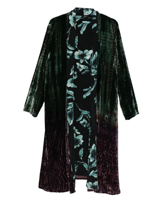 Manteau Boutonné À Fleurs Yavi en coloris Black