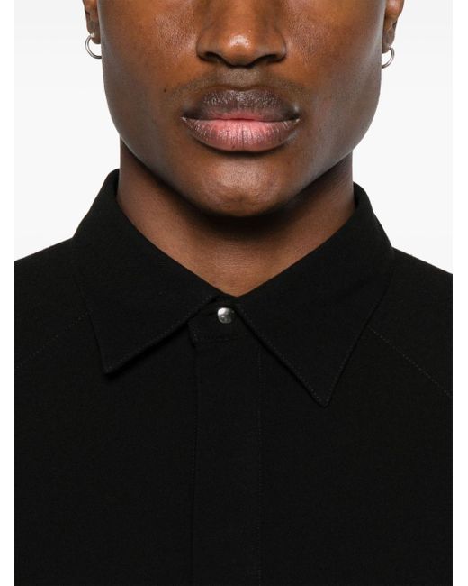 AMI Black Long-Sleeve Polo Shirt for men