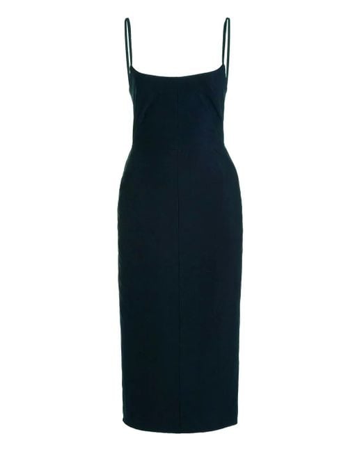 Ciao Lucia Blue Sabina Open-Back Midi Dress