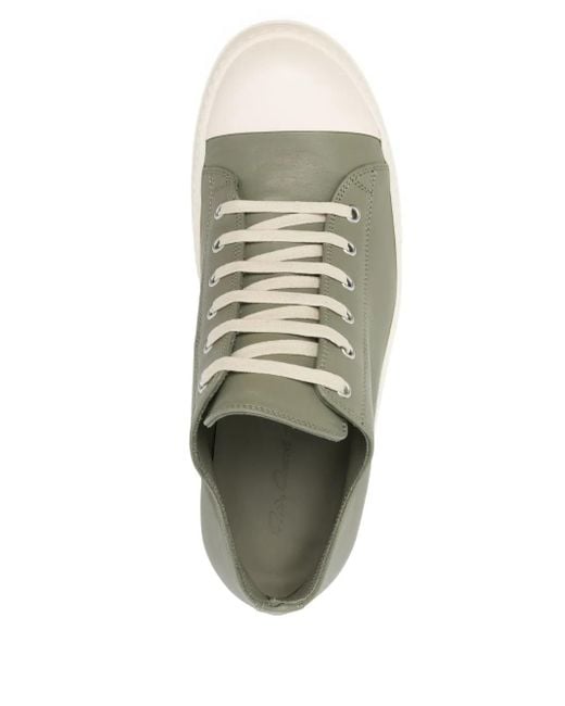 Rick Owens Green Low-Top Sneakers for men