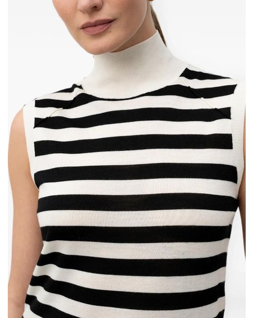 Boss Black Striped Sleeveless Sweater