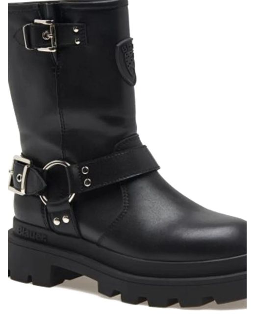 Botas con tira con hebilla Blauer de color Black