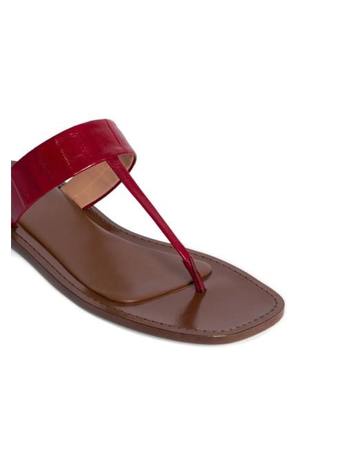 Alberta Ferretti Red Toe-Strap Sandals